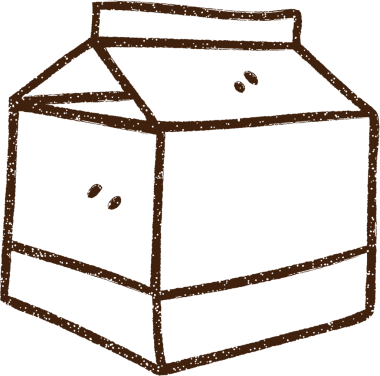 Bir insan tarafından çizilmiş süt kutusu karakalem çizimi