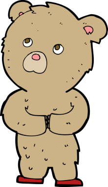 Bir insan tarafından çizilmiş oyuncak ayı.