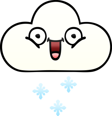 Bir insan tarafından çizilen kar bulutunun gölgeli çizimi