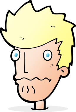 bir insan tarafından çizilmiş sinirli bir adam.