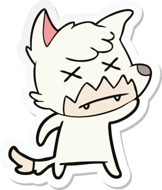 Bir insan tarafından çizilmiş ölü tilki etiketi.