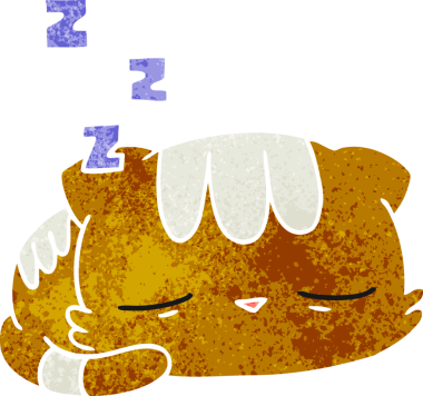 Bir insan tarafından çizilmiş sevimli kawaii kedisinin serbest çizimi.