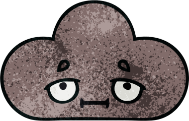 Bir insan tarafından çizilmiş fırtına bulutunun retro grunge deseni.