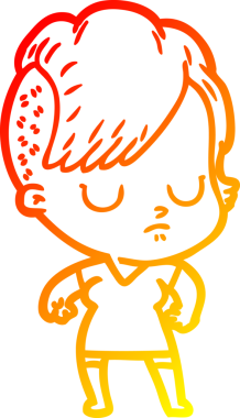 Bir insan tarafından çizilmiş bir karikatür kadın çizimi