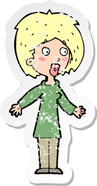 Bir insan tarafından çizilmiş bir karikatürün gerilimli çıkartması.