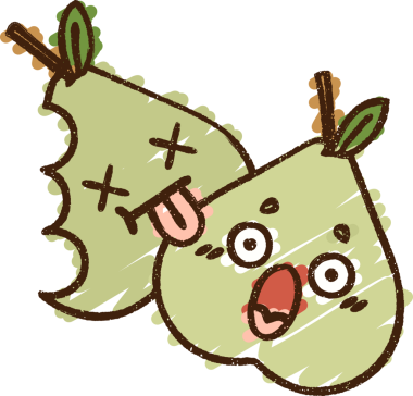 Bir insan tarafından çizilen Armut Tebeşiri