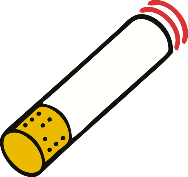 Bir insan tarafından çizilmiş güzel bir sigara çubuğu karikatürü.