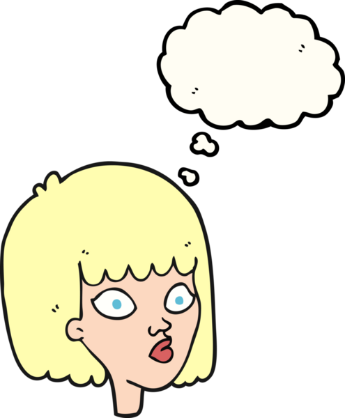 Bir insan tarafından çizilmiş serbest çizim baloncuk kadın yüzü.