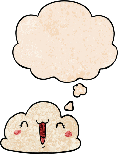 bir insan tarafından çizilmiş grunge desen biçiminde düşünce baloncuğu olan çizgi film bulutu