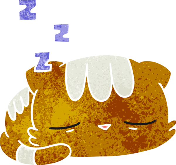 Bir insan tarafından çizilmiş sevimli kawaii kedisinin serbest çizimi.