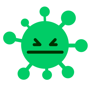 Bir insan tarafından çizilmiş basit bir virüs.