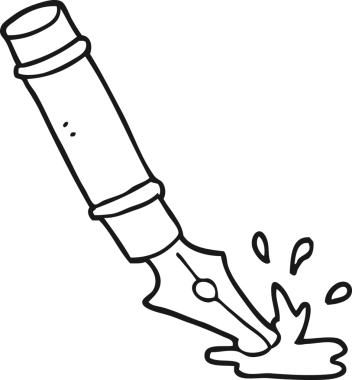 Bir insan tarafından çizilmiş bir dolmakalem.