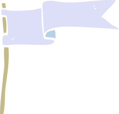 Bir insan tarafından çizilmiş rüzgarda dalgalanan karalama bayrağı.