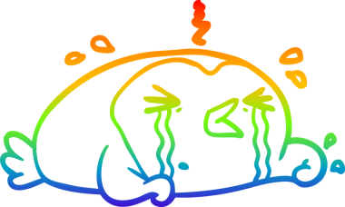 Bir insan tarafından çizilmiş ağlayan bir penguen çizimi