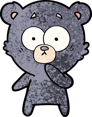 Bir insan tarafından çizilmiş bir çizgi film karakteri.