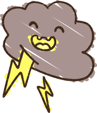 Yıldırım Fırtınası Tebeşiri Bir insan tarafından çizilmiş