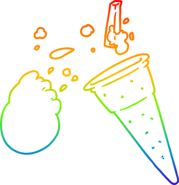 gökkuşağı gradyanı çizimi bir insan tarafından çizilmiş dondurma çizgi filmi