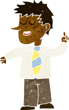 Bir insan tarafından çizilmiş iyi bir fikri olan çizgi film adamı.