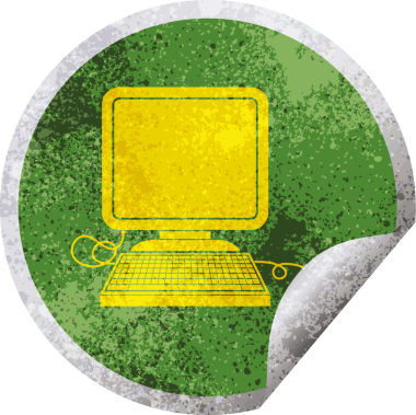 bir insan tarafından çizilmiş fare ve ekran soyma etiketli bilgisayar