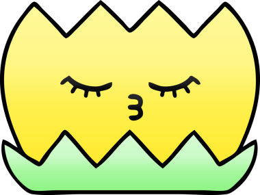 Bir insan tarafından çizilmiş bir nilüfer çiçeğinin gölgeli karikatürü.