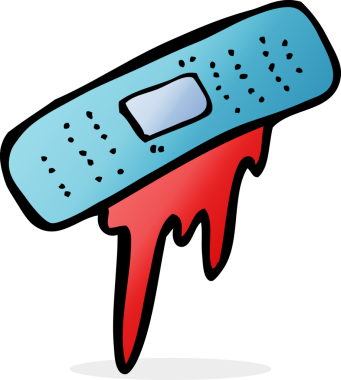 Bir insan tarafından çizilmiş kanlı bir karikatür.