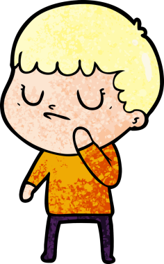 Bir insan tarafından çizilmiş huysuz çocuk çizgi filmi.