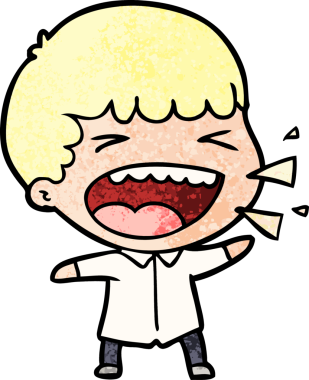 Bir insan tarafından çizilmiş gülen adam.