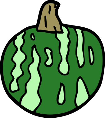 bir insan tarafından çizilmiş karpuz karpuzu.