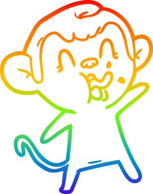 gökkuşağı gradyan çizgisi insan tarafından çizilmiş çılgın bir çizgi maymun çizimi