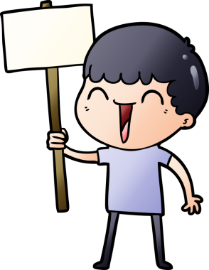 Bir insan tarafından çizilmiş mutlu bir adam.