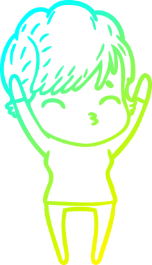 Bir insan tarafından çizilmiş bir karikatür kadın çizimi