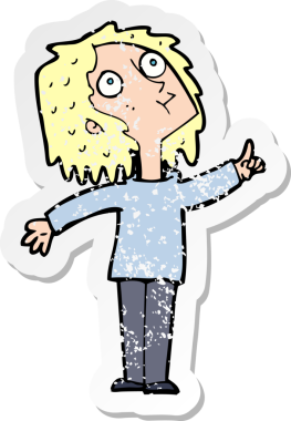 Bir insan tarafından çizilmiş garip bir karikatürün gerilimli yapıştırması.