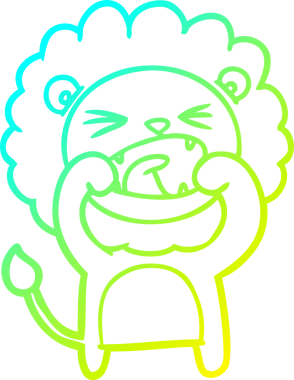 Bir insan tarafından çizilmiş karikatür aslanı çizimi.