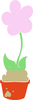 Bir insan tarafından çizilmiş şirin düz renkli karikatür.