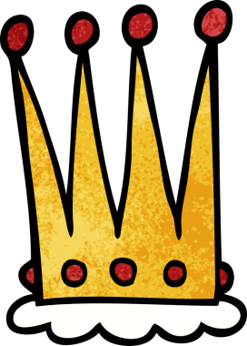 Bir insan tarafından çizilmiş karalama tacı.