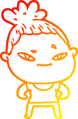 Bir insan tarafından çizilmiş bir karikatür kadın çizimi