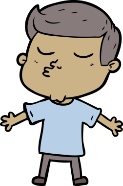 Bir insan tarafından çizilmiş karikatür mankeni adam.