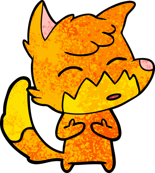 bir insan tarafından çizilmiş tilki çizgi filmi