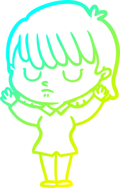 Bir insan tarafından çizilmiş bir karikatür kadın çizimi.