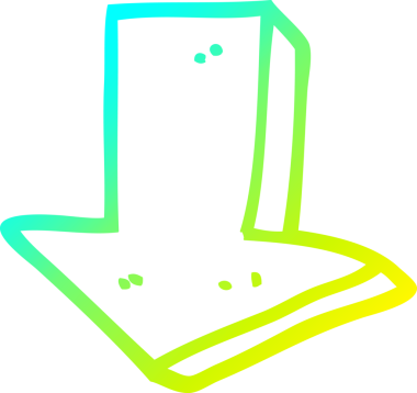 Bir çizgi film okunun insan tarafından çizilmiş soğuk gradyan çizimi.