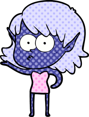 Bir insan tarafından çizilen elf kızı şok etti.