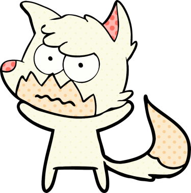 Bir insan tarafından çizilmiş bir tilki.