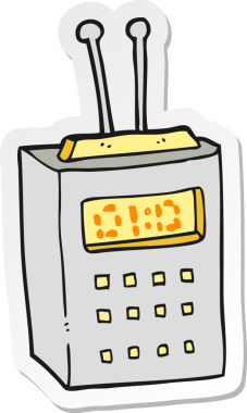 Bir insan tarafından çizilmiş bir karikatür bilimsel cihazının çıkartması.