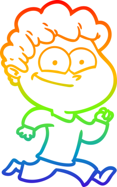 Bir insan tarafından çizilmiş mutlu bir adamın çizgi çizimi.