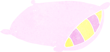 Bir insan tarafından çizilmiş karton yastık.