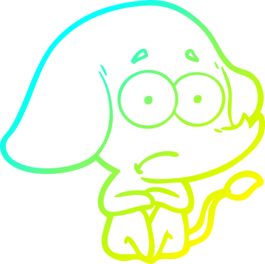 Bir insan tarafından çizilmiş belirsiz bir filin soğuk eğik çizgisi.