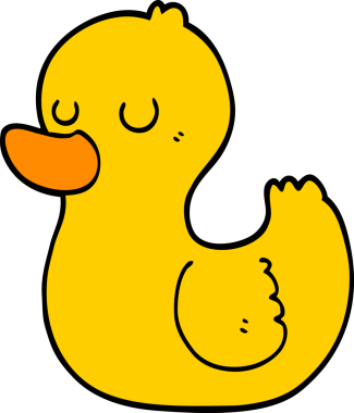 Bir insan tarafından çizilmiş ördek.