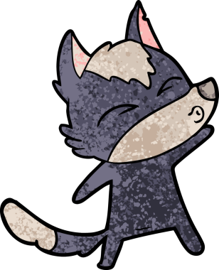 Bir insan tarafından çizilmiş kurt surat ifadesi.