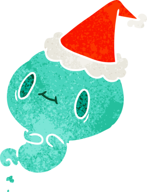 Bir insan tarafından çizilmiş Kawai hayaletinin eski bir karikatürü.