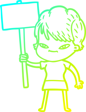 Bir insan tarafından çizilmiş mutlu bir karikatür çizimi.